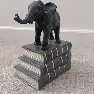 elephant Decor Statue Decorative Books -